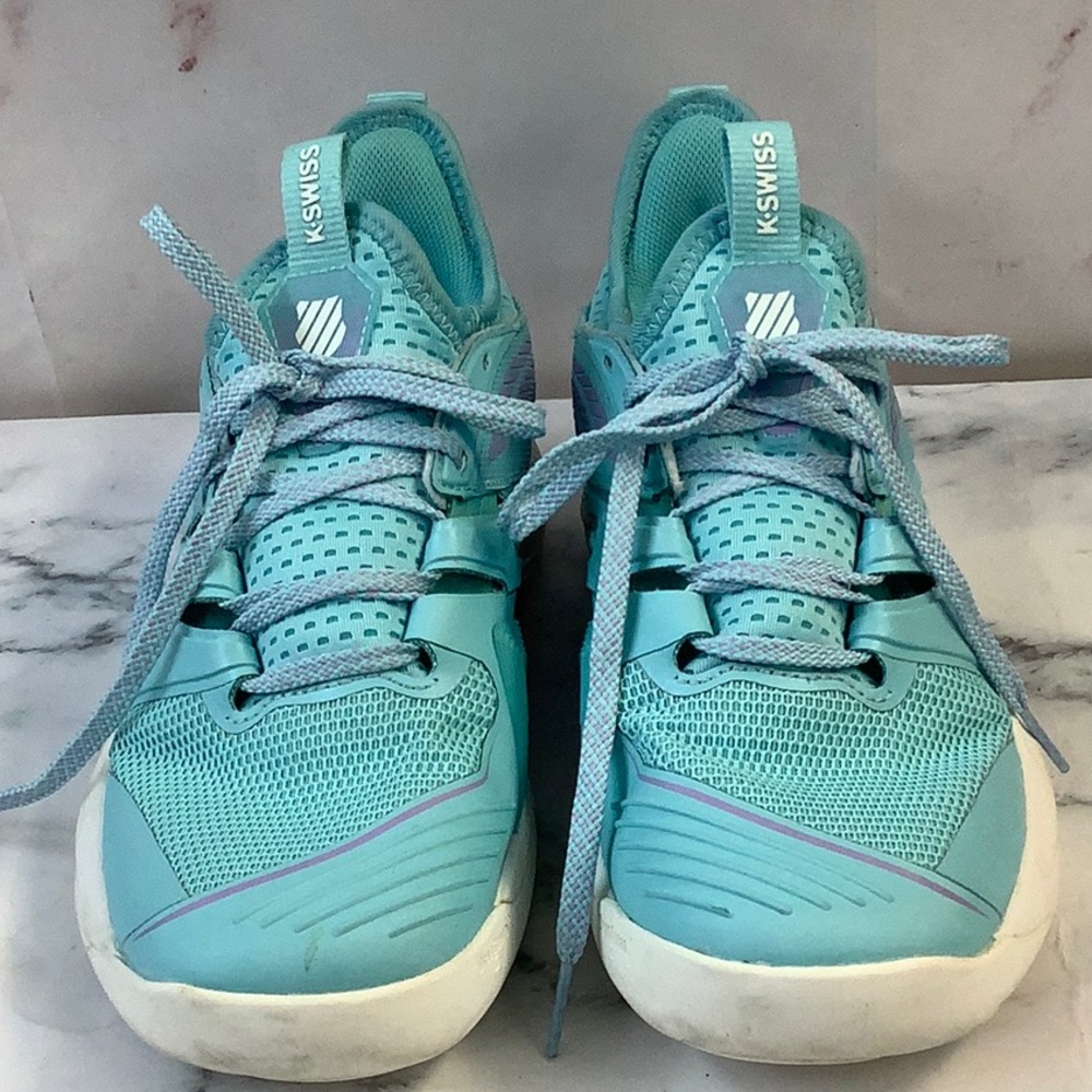 New K-Swiss Women's Athletic Shoes Blue/Brilliant White/Lilac Size 8